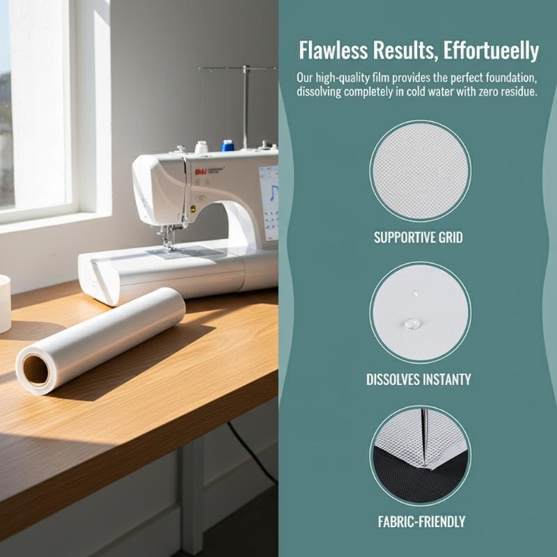 Embroidery Stabilizer Backing - Stabilizzatore per ricamo, pellicola idrosolubile da