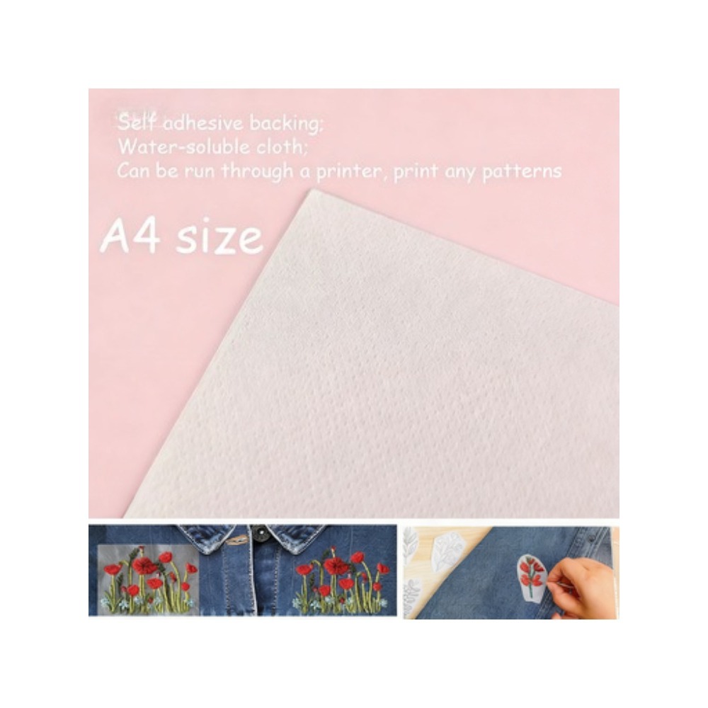 5 fogli A4 personalizzabili pe - Embroidery Stabilizer Backing recensione e prezzo